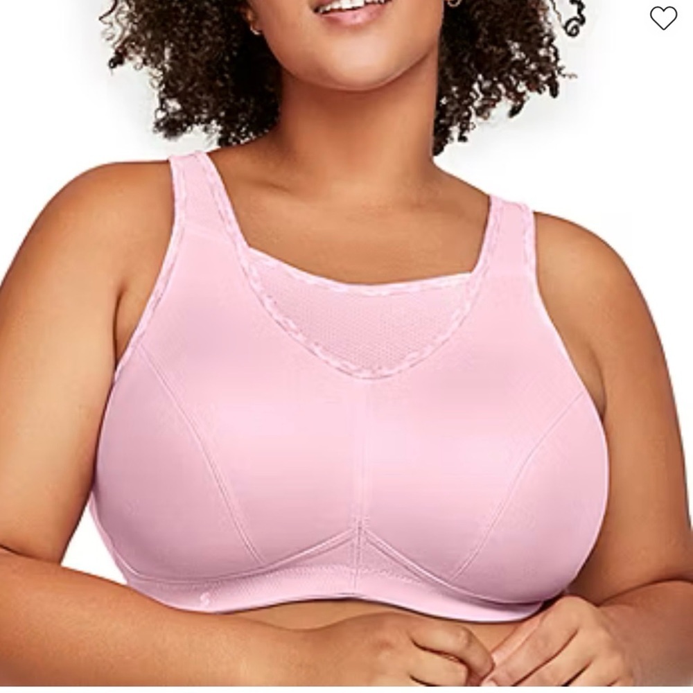 New w:out tags. Glamorise No-Bounce Camisole Sports Wirefree Bra. Pink. 50DD
